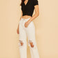 Annie Wear Distressed Raw Hem Jeans - DAVERRI FASHIONS