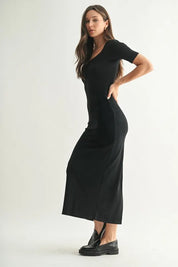 MONO B Laguna Soft Drape Maxi Dress | Daverri Fashions