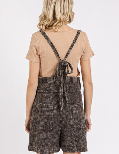 Mittoshop Textured Knotted Wide Strap Overalls Shortalls