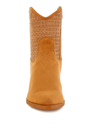 Bimmy Woven Pointy Western Boots | Boots Daverri Fashions