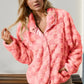 Double Take Checkered Long Sleeve Fuzzy Jacket - DAVERRI FASHIONS