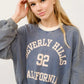 And The Why BEVERLY HILLS 92 CALIFORNIA Contrast Crop Sweatshirt - DAVERRI FASHIONS