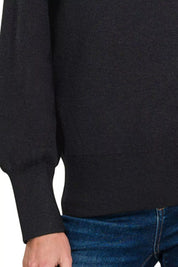 Zenana Viscose Mock Neck Exposed Seam Sweater | Sweaters Daverri Fashions
