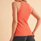 Aemi + Co Ribbed Round Neck Tank - DAVERRI FASHIONS