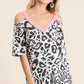 BiBi Leopard Print Top with Shoulder Cut Out Tops