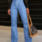 Flare Jeans with Pockets - DAVERRI FASHIONS