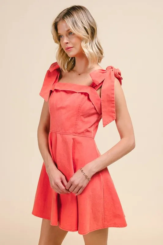 SO ME Fit and Flare Washed Gameday Dress | Daverri Fashions