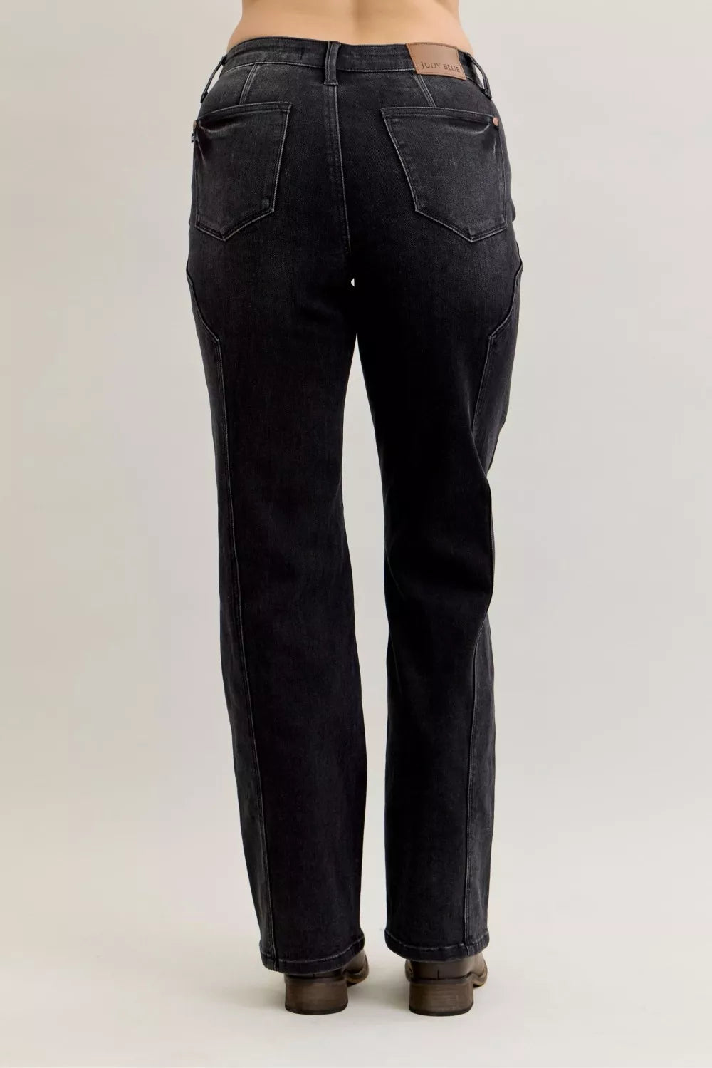 Judy Blue Mid Rise Straight Western Seam Detail Jeans | Jeans Daverri Fashions