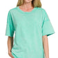 Zenana Acid Washed Short Sleeve Tee & Shorts Set Outfit Sets