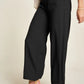 Davi & Dani black high-waisted wide-leg pants with tailored fabric