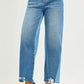 RISEN Full Size Slouchy Cropped Barrel Jeans with Contrast Wash Plus Size - DAVERRI FASHIONS