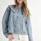 MABLE Scallop Peter Pan Collar Denim Jacket Denim Jackets
