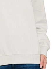 Zenana Fleece Crewneck Long Sleeve Sweatshirt | Daverri Fashions