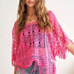 ADORA Fringe Hem Crochet Top Tops
