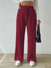 Drawstring Wide Leg Pants | Lounge Pants Daverri Fashions