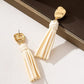 18K Gold-Plated Tassel Earrings - DAVERRI FASHIONS