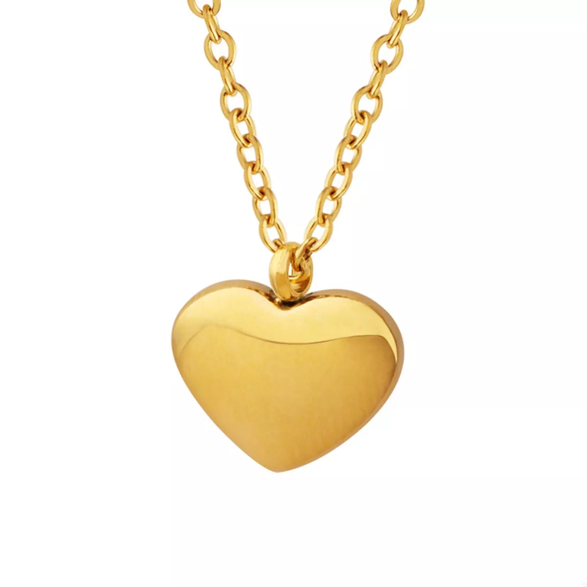 18K Gold-Plated Heart Pendant Necklace | Necklaces Daverri Fashions
