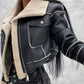 Sherpa Trim Cropped Jacket - DAVERRI FASHIONS