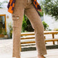 Annie Wear Straight Leg Jeans with Cargo Pockets Caramel Cargo Jeans