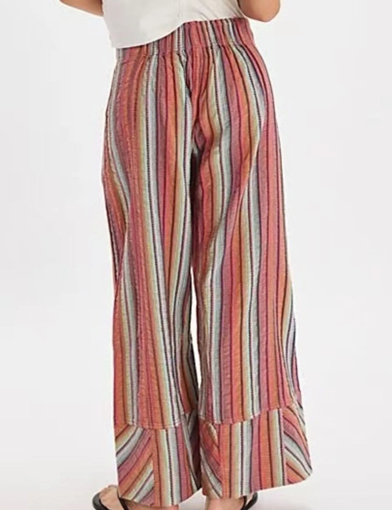 Striped Wide Leg Pants | Pants Daverri Fashions