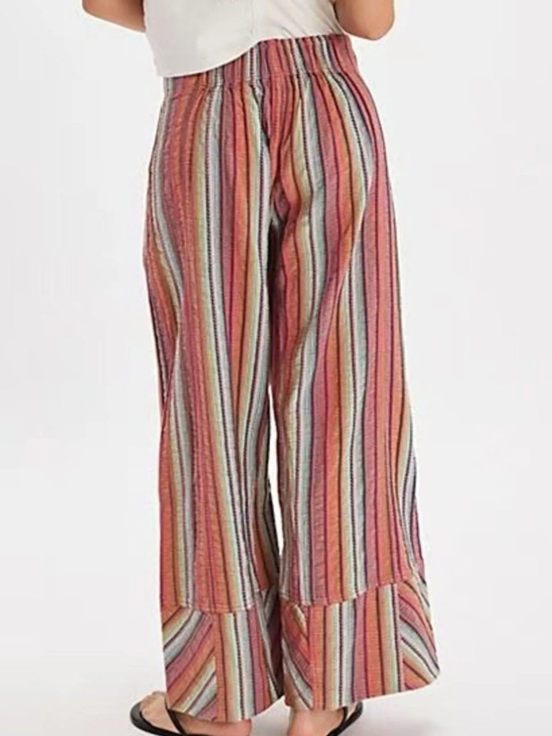 Striped Wide Leg Pants | Pants Daverri Fashions