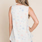 BOMBOM Star Print Round Neck Tank - DAVERRI FASHIONS