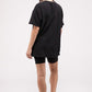 Cotton Round Neck Top & Biker Shorts Set Outfit Sets