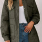 Snap Down Collared Winter Coat - DAVERRI FASHIONS