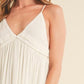 Aemi + Co Ruched Plunge Mini Cami Dress Cami Dresses