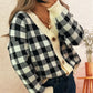 Plaid Button-Down Cardigan - DAVERRI FASHIONS
