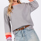 SAGE + FIG Color Block Waffle Knit T-Shirt - DAVERRI FASHIONS