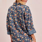 BiBi Washed Floral Print Denim Jacket Shackets