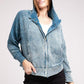 Zenana Acid Washed Hoodie Jacket Coats & Jackets