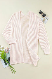 Open Front Long Sleeve Cardigan | Cardigans Daverri Fashions