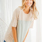 Heimish Contrast Round Neck Short Sleeve T-Shirt T-Shirts