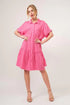 And The Why Full Size Raw Edge Washed Tiered Shirt Dress - DAVERRI FASHIONS