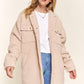 And The Why Teddy Sherpa Button Down Curved Hem Shacket