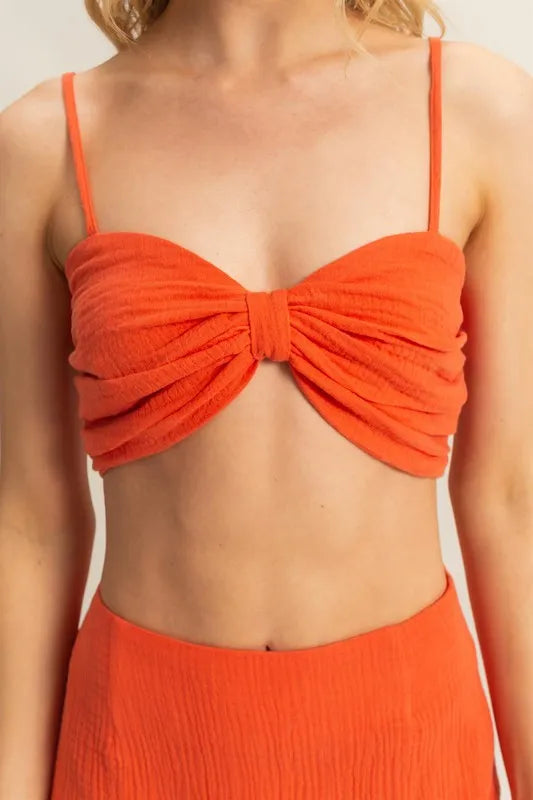 HYFVE Ruched Bra Top and Mini Skirt Set Outfit Sets