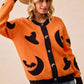 BiBi Halloween Witch Hat Moon Bat Artwork Cardigan - DAVERRI FASHIONS