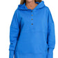 Half Snap Loose Fit Hooded Pullover Sweatshirts