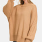 Zenana Side Sit Oversize Sweater Dk Brush - DAVERRI FASHIONS