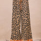 BiBi Leopard Print With Contrast Banded Wide Pants Pants
