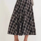 Plaid Midi Skirt - DAVERRI FASHIONS