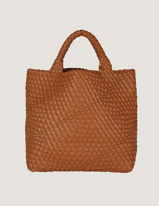 Vegan Leather Woven Tote Bag Handbags