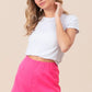 BiBi Pink Bandless Tailored Shorts Shorts