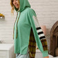 BiBi Plaid With Stripes Mix Match French Terry Hoodie - DAVERRI FASHIONS