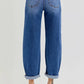 RISEN Full Size High Rise Crop Mild Barrel Jeans Plus Size Jeans