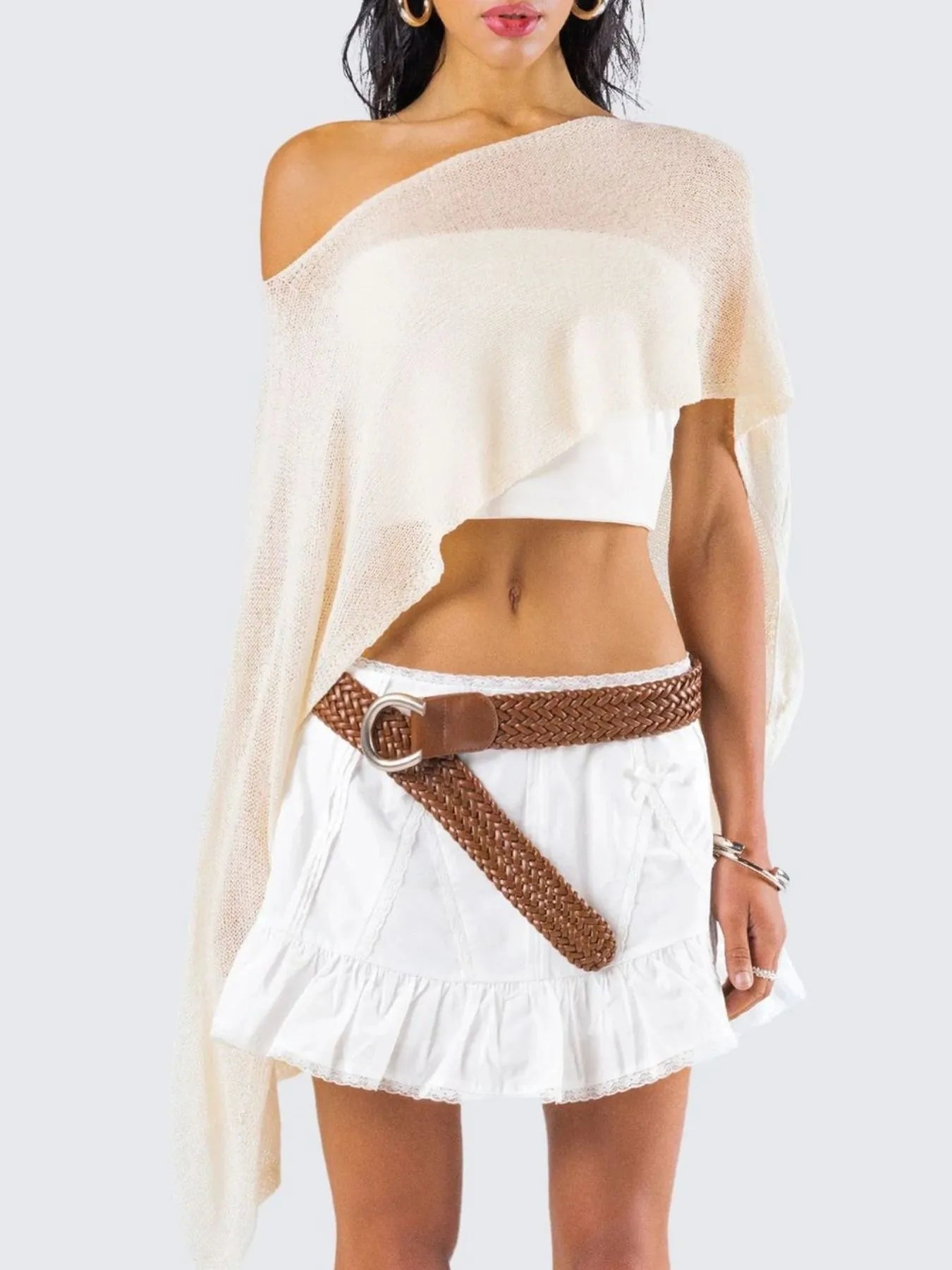 Boat Neck Long Sleeve knit Cover Up | Cover-Ups Daverri Fashions