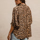 BiBi Leopard Prints Oversized Short Sleeves Top Tops