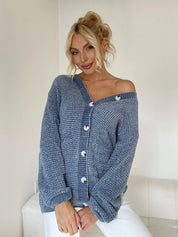 Pocketed V-Neck Button Up Cardigan | Cardigans Daverri Fashions
